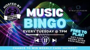 music bingo every Tuesday